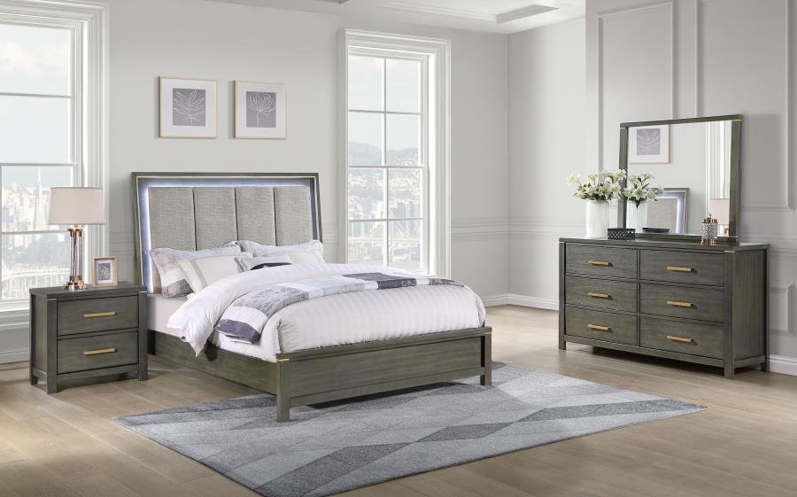 (image for) Kieran 4-piece California King Bedroom Set Grey