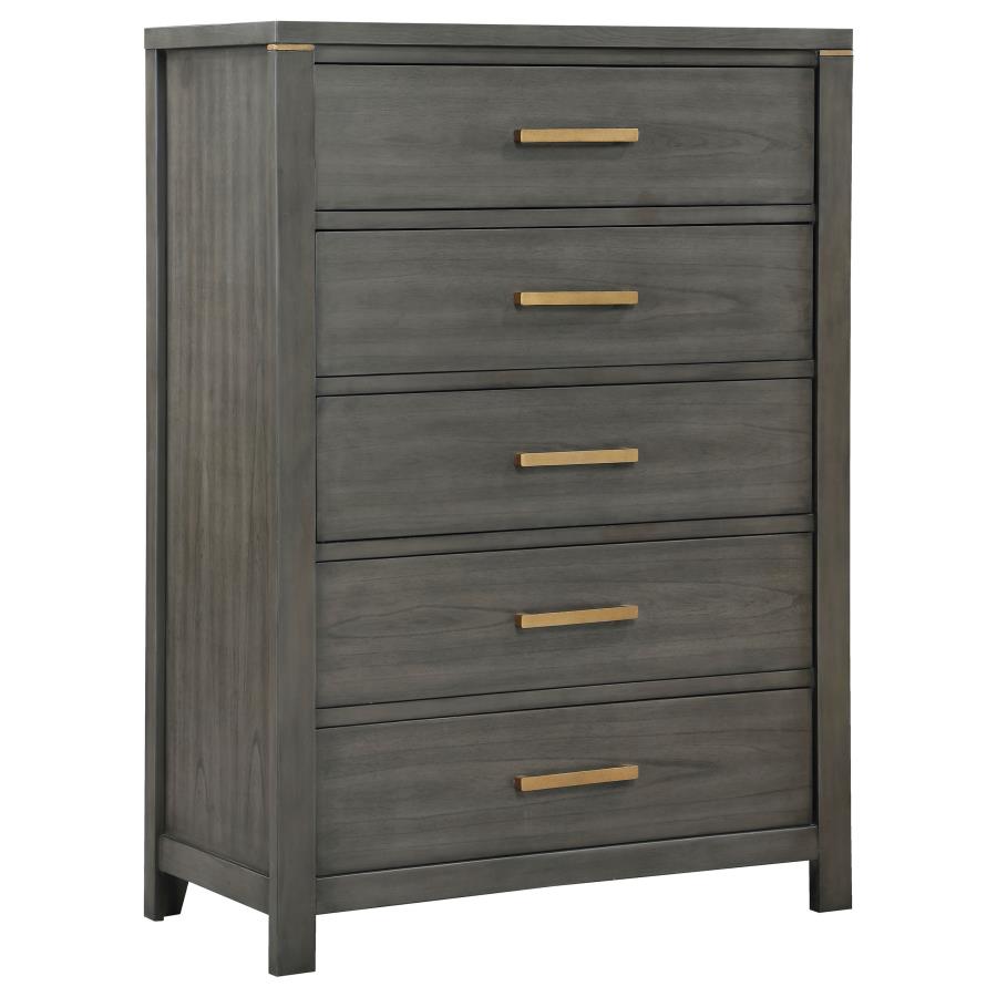 (image for) Kieran 5-drawer Bedroom Chest Grey