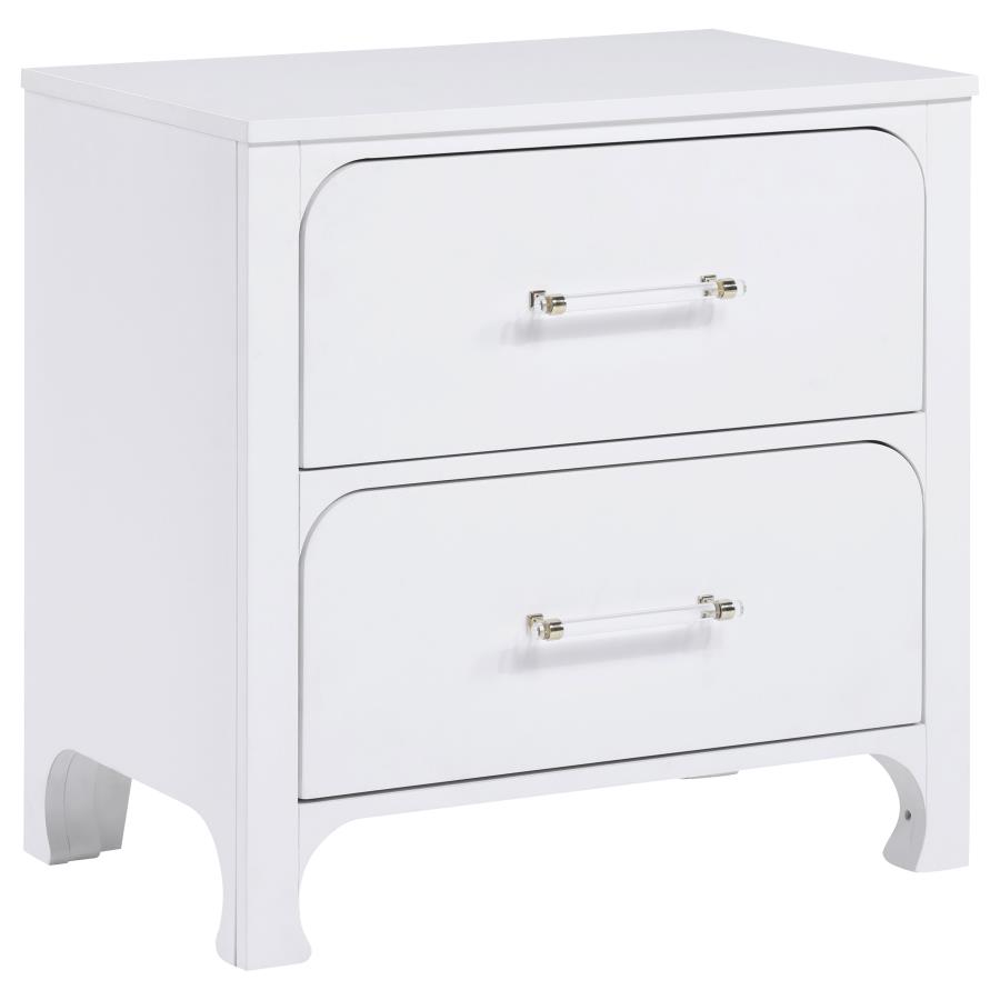 (image for) Anastasia 2-drawer Nightstand Pearl White