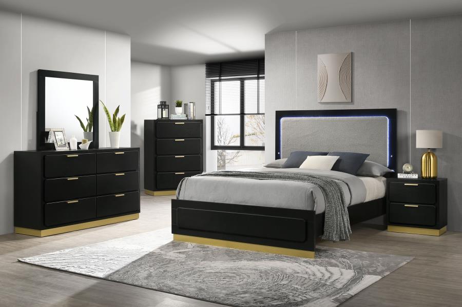 (image for) Caraway 5-piece California King Bedroom Set Black