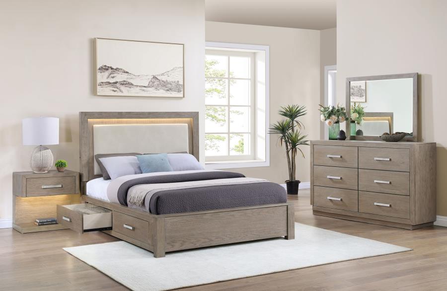 (image for) Kenora 4-piece Eastern King Bedroom Set Barley Brown