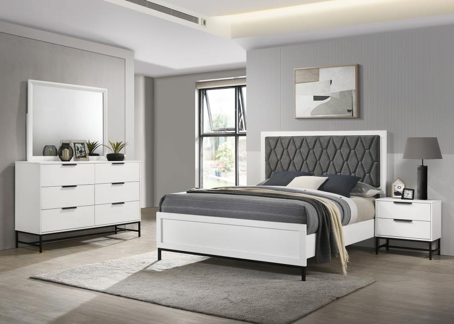 (image for) Sonora 4-piece Queen Bedroom Set White 