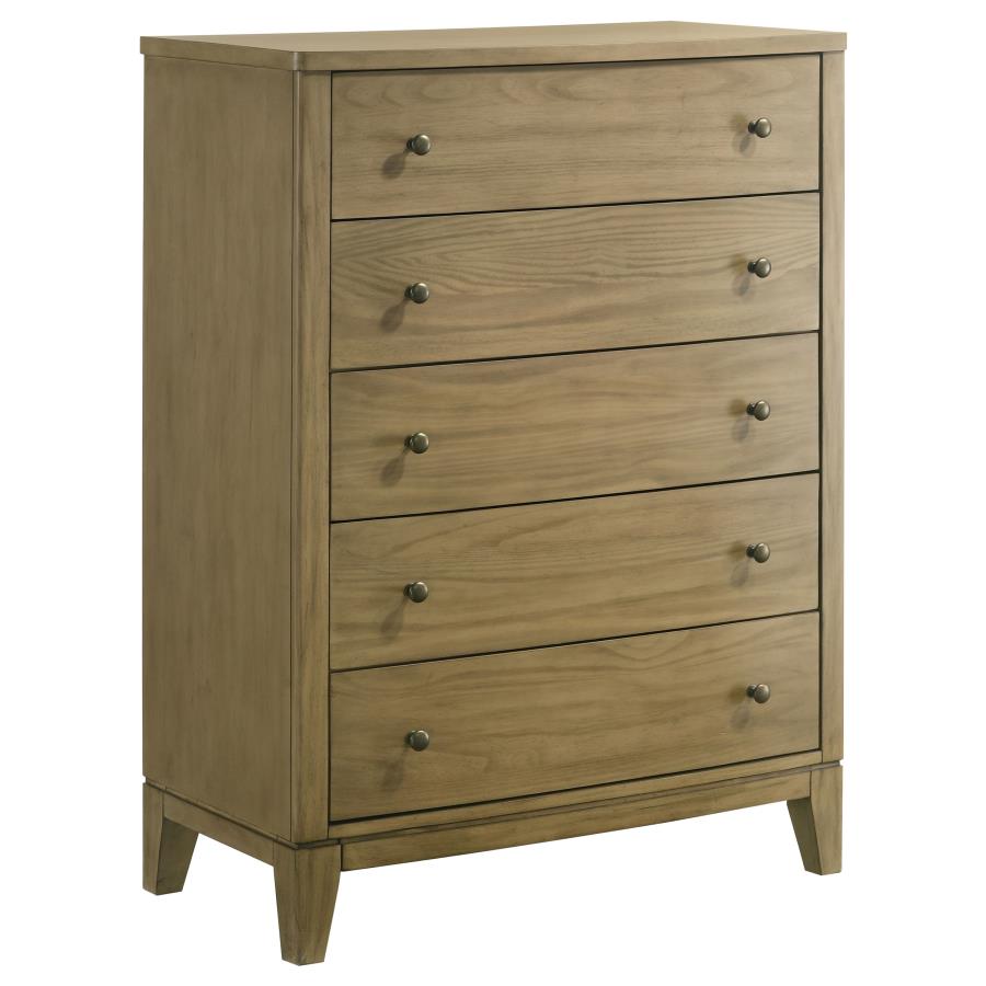 (image for) Granada 5-drawer Bedroom Chest of Drawers Natural Pine