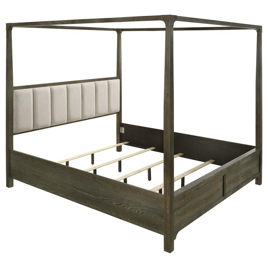 (image for) Gran Park Queen Four Poster Canopy Bed Dark Cocoa