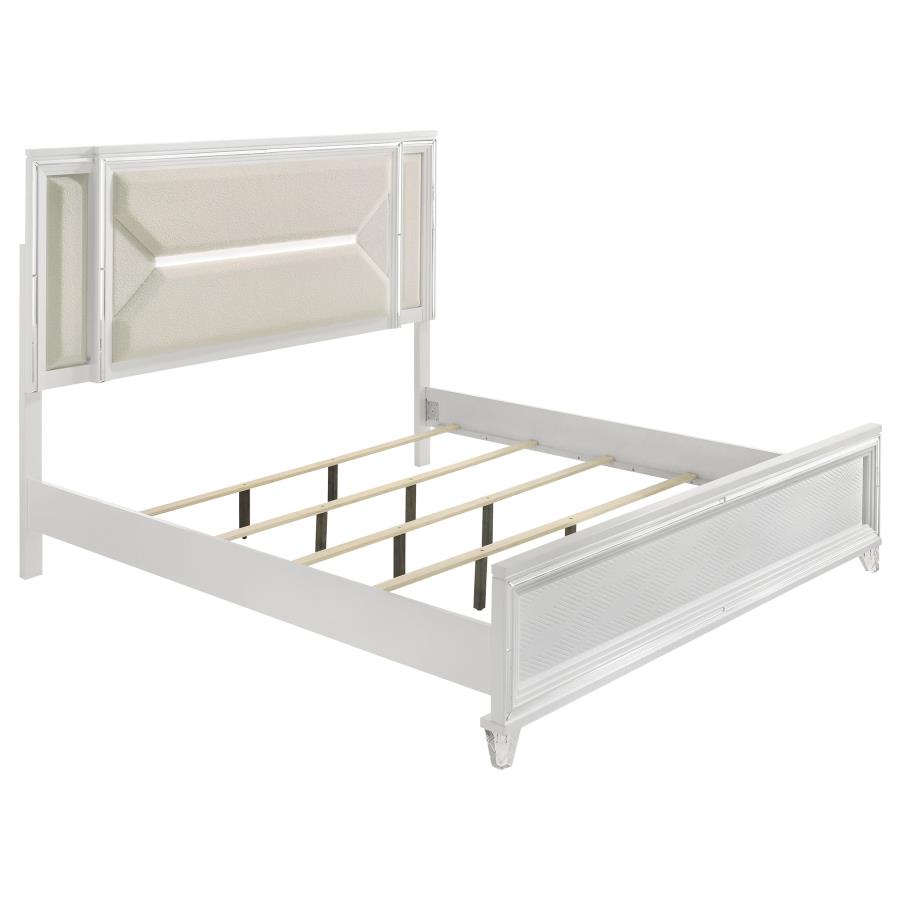 (image for) Marmore 64-inch California King Bed LED Headboard White