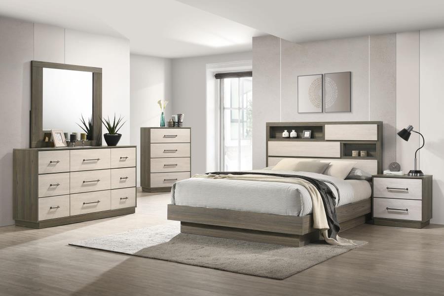 (image for) Fenwick 4-piece California King Bedroom Set Grey Oak