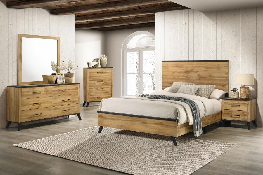 (image for) Kaywood 5-piece Eastern King Bedroom Set Natural Pine