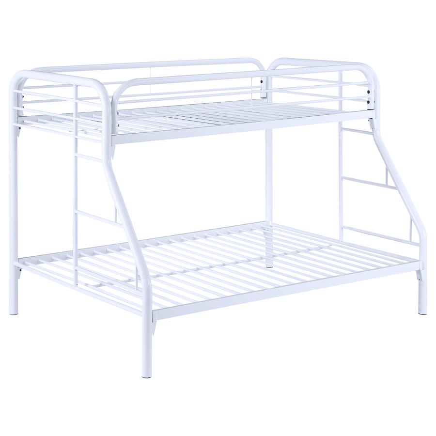 (image for) Morgan Metal Twin Over Full Bunk Bed White