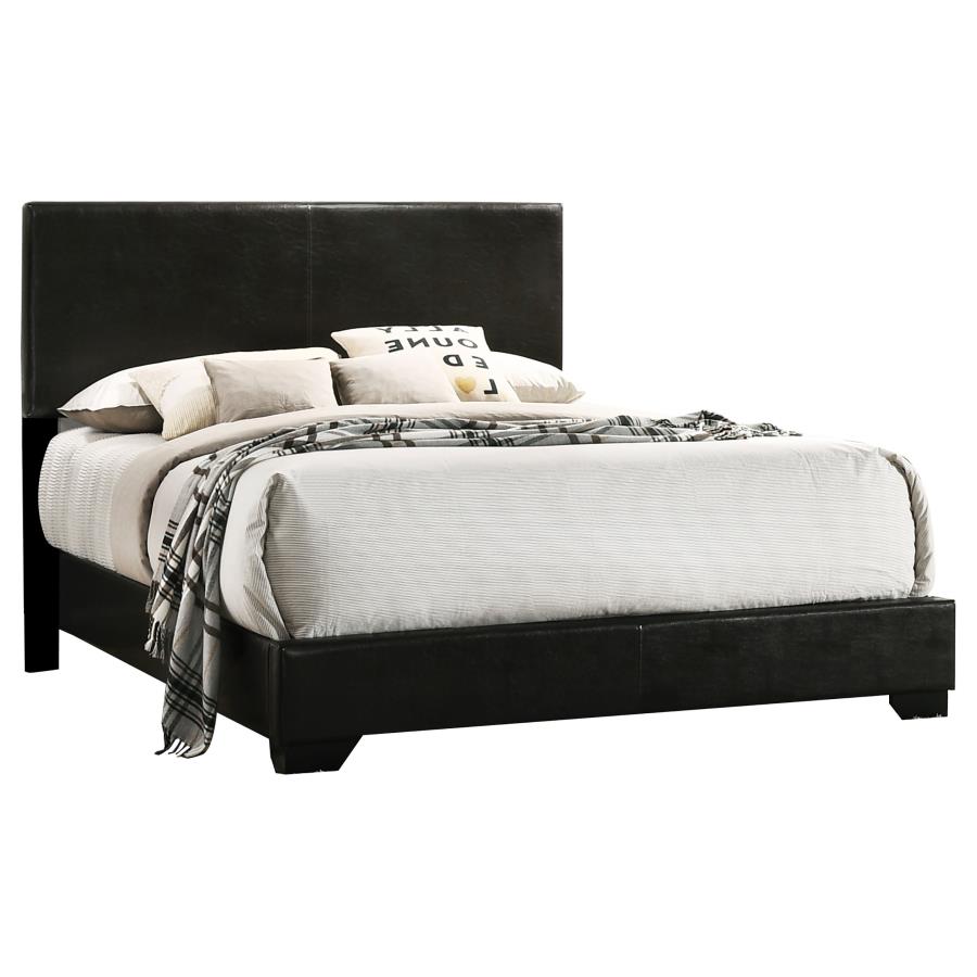 (image for) Conner Upholstered Full Panel Bed Black