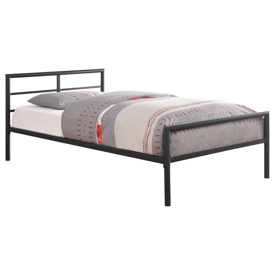 (image for) Fisher Metal Twin Open Frame Bed Gunmetal