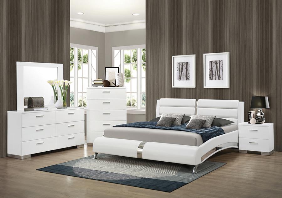 (image for) Jeremaine 4-piece Eastern King Bedroom Set White