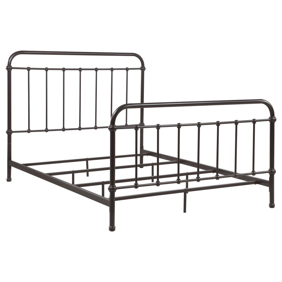 (image for) Livingston Metal Eastern King Open Frame Bed Dark Bronze