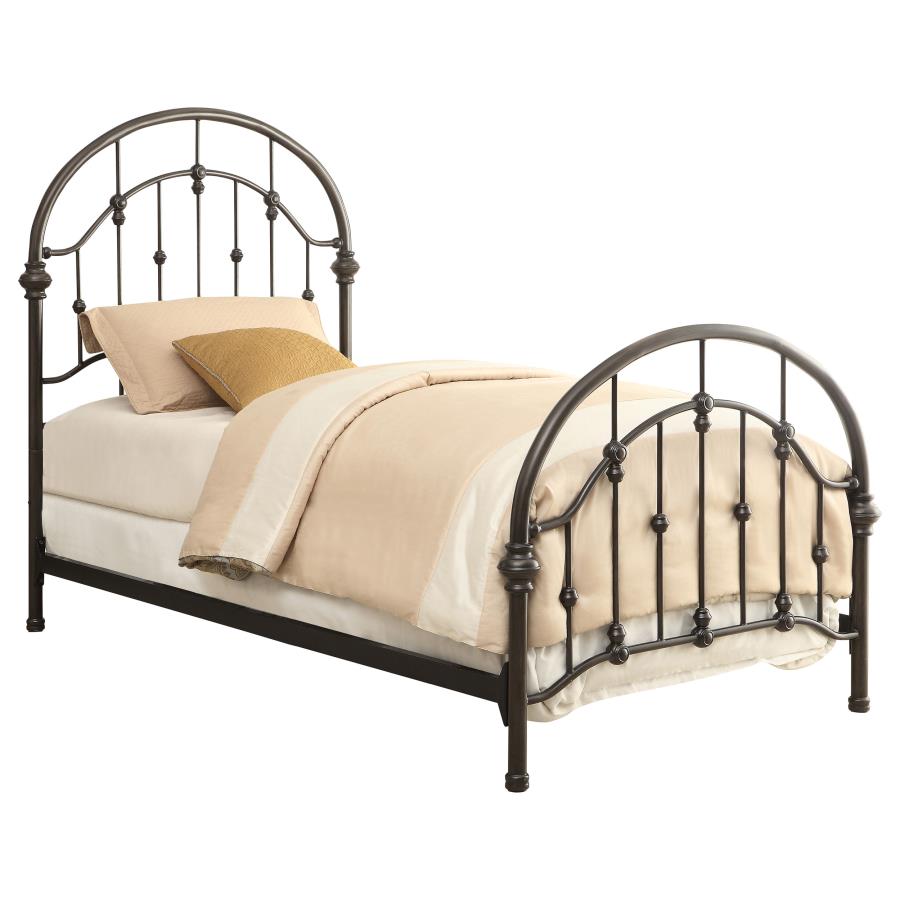 (image for) Rowan Metal Twin Open Frame Bed Dark Bronze