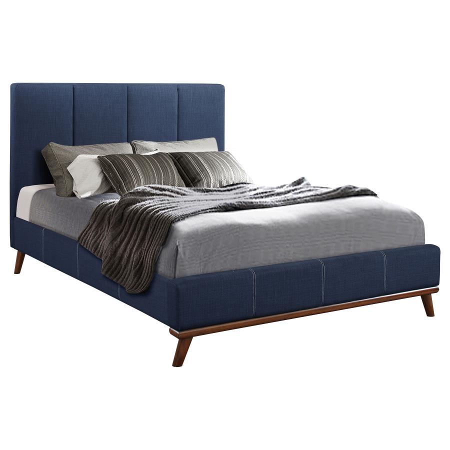 (image for) Charity Upholstered Full Panel Bed Blue