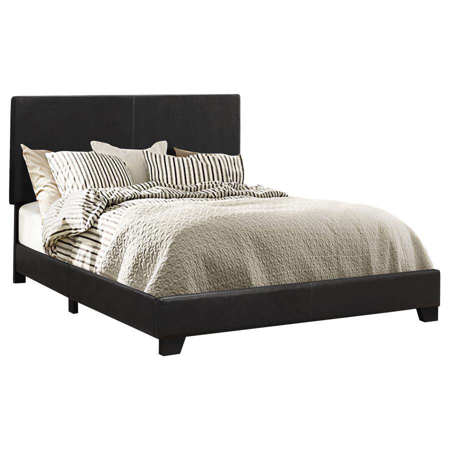 (image for) Dorian Upholstered Queen Panel Bed Black