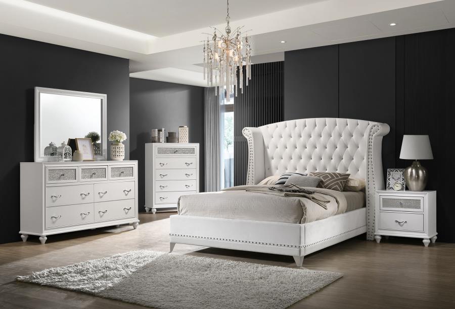 (image for) Barzini 5-piece Eastern King Bedroom Set White