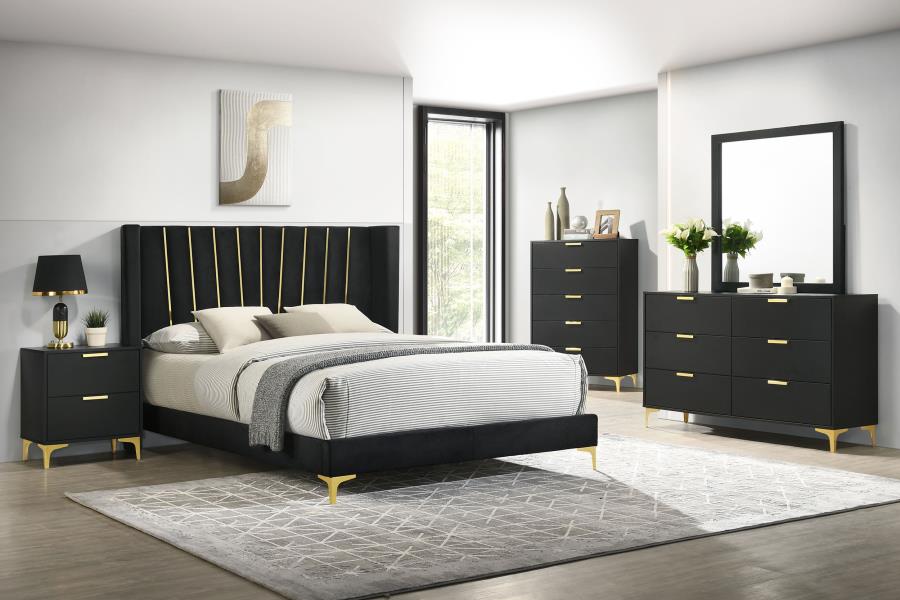 (image for) Kendall 5-piece Eastern King Bedroom Set Black