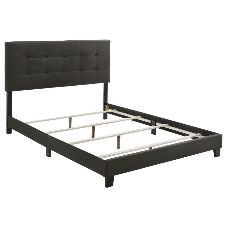 (image for) Mapes Upholstered Full Panel Bed Charcoal