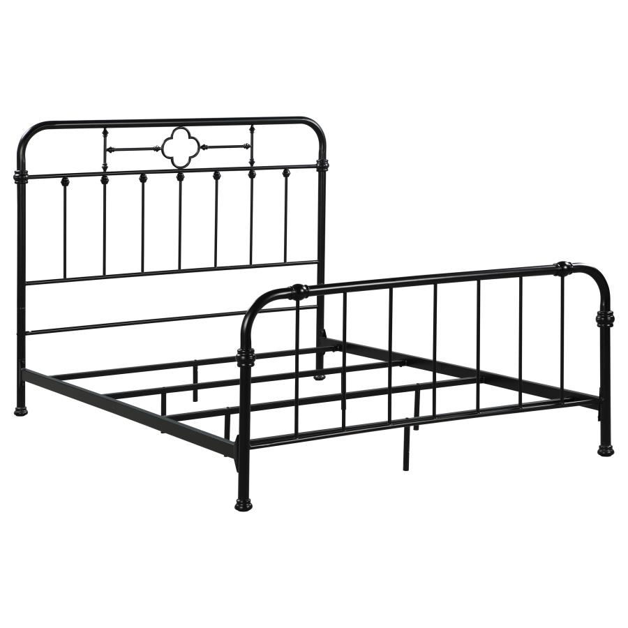 (image for) Packlan Metal Eastern King Open Frame Bed Matte Black