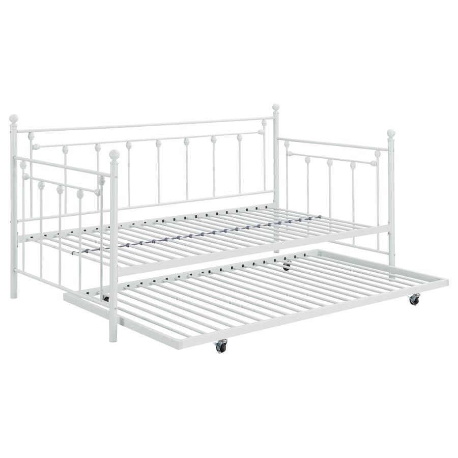 (image for) Nocus Metal Twin Daybed with Trundle White