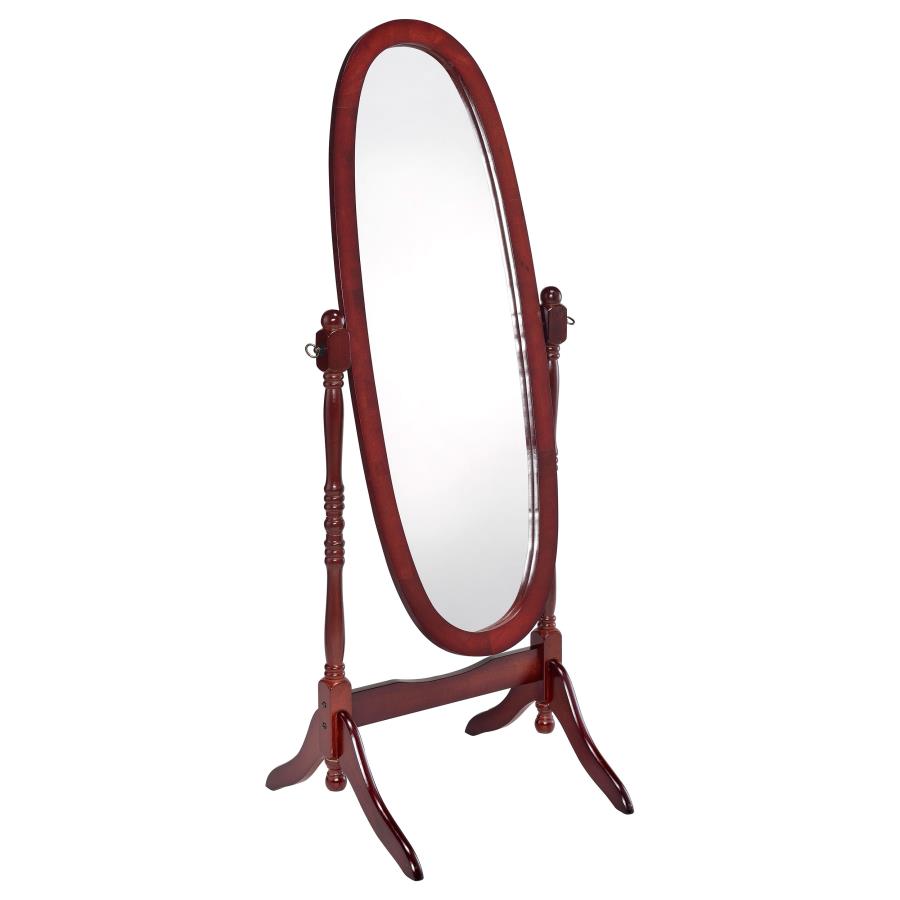 (image for) Foyet Wood Adjustable Full Length Cheval Mirror Merlot