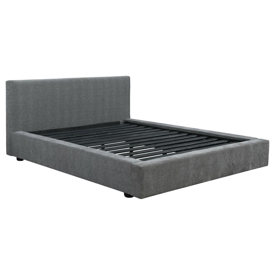 (image for) Gregory Upholstered Full Panel Bed Graphite