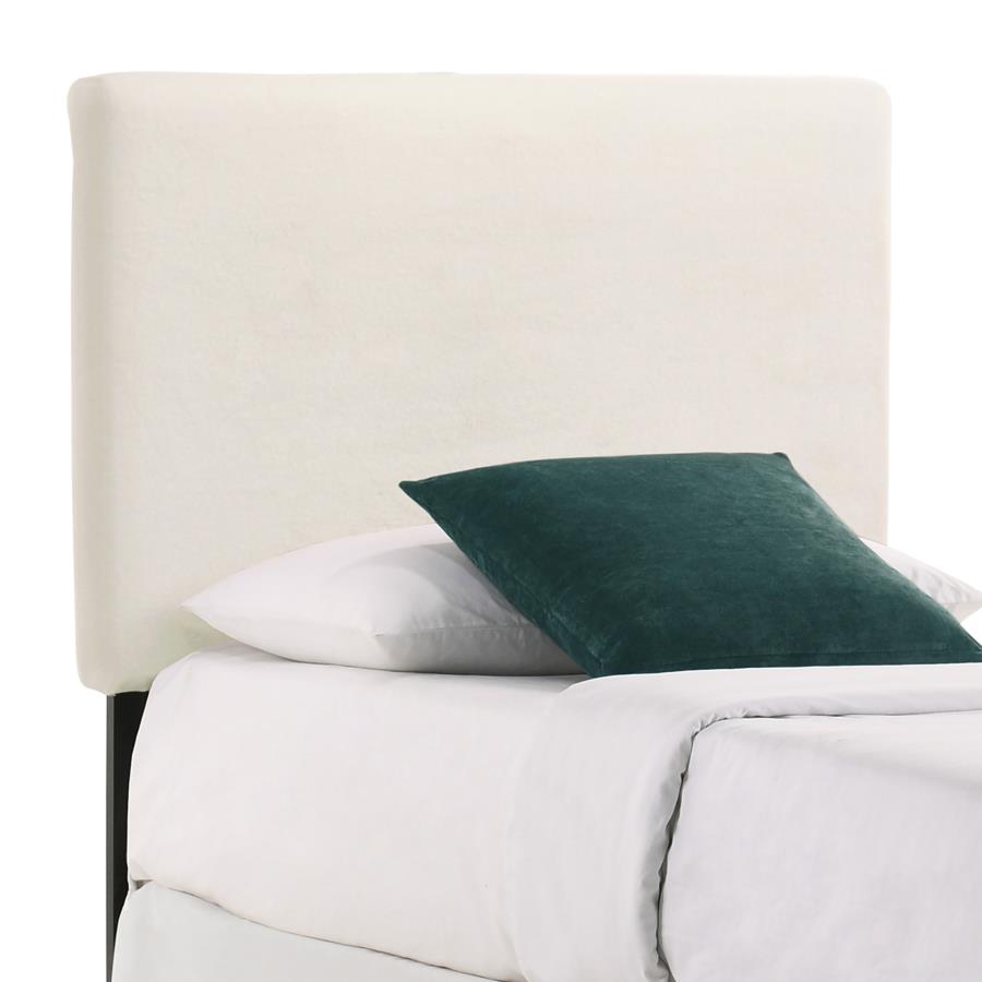 (image for) Gigi Upholstered Twin Panel Headboard Ivory