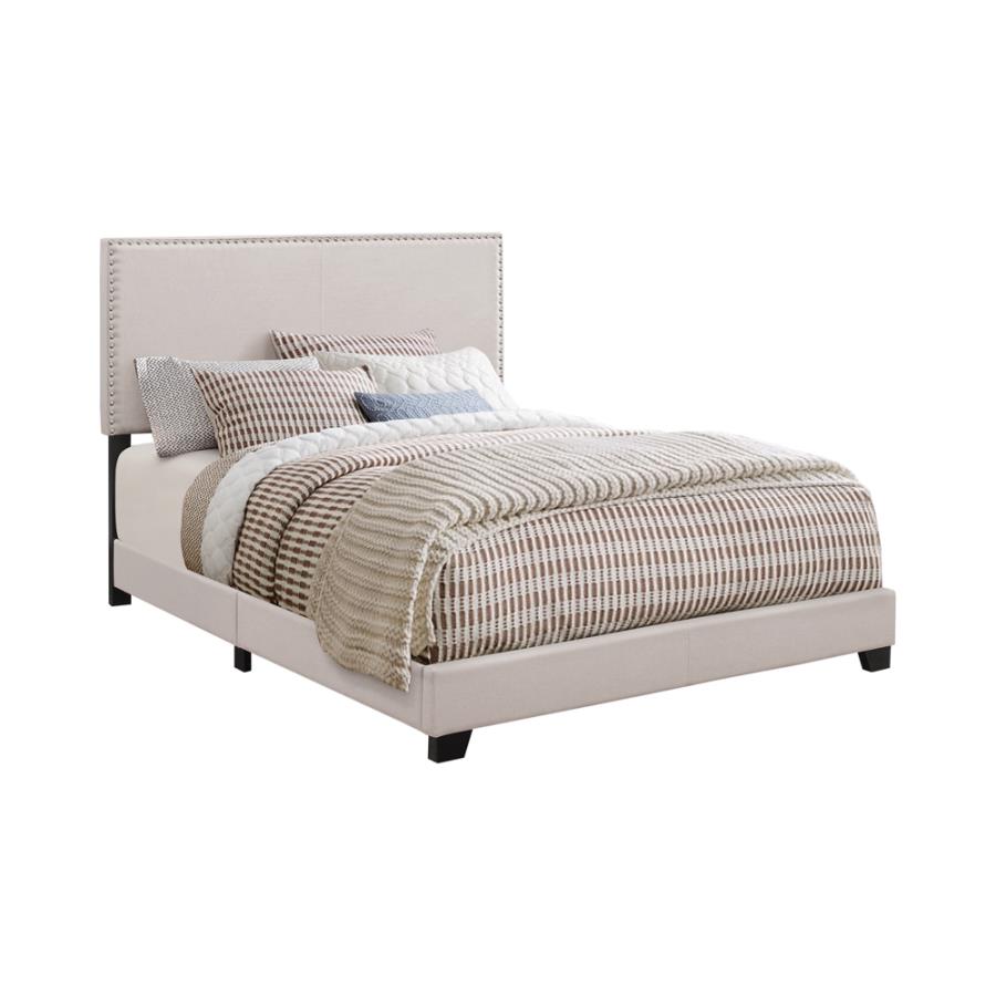 (image for) Boyd Upholstered Twin Panel Bed Ivory