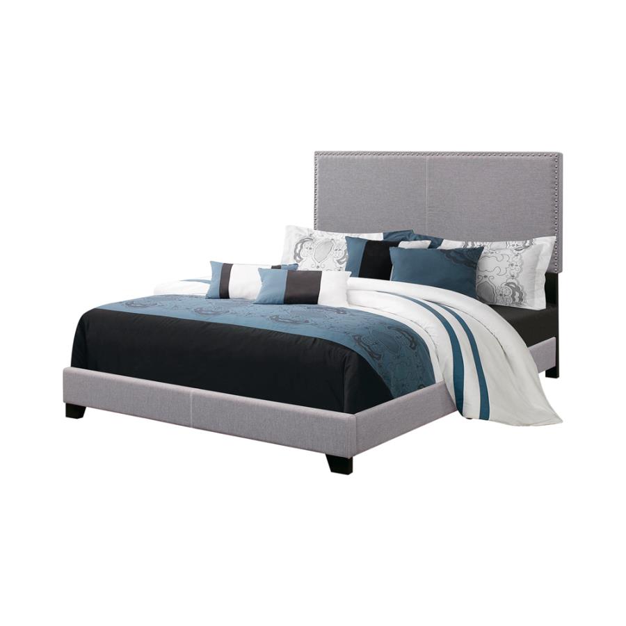 (image for) Boyd Upholstered Twin Panel Bed Grey