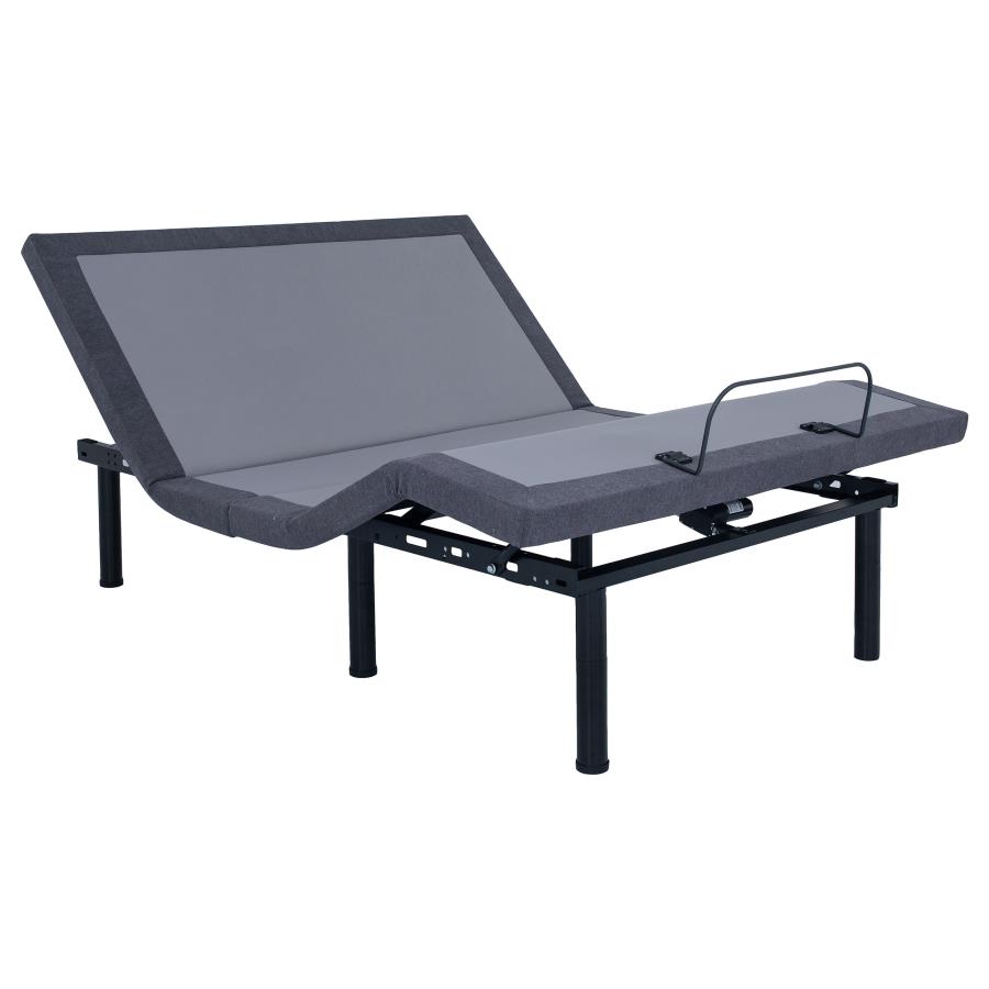 (image for) Negan California King Adjustable Bed Base Grey and Black