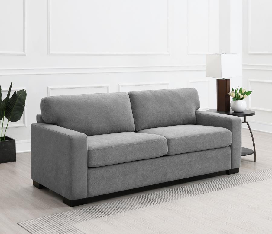 (image for) Simpson Upholstered Sofa Sleeper with Queen Mattress Grey