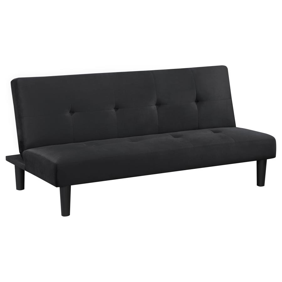 (image for) Stanford Upholstered Tufted Convertible Sofa Bed Black