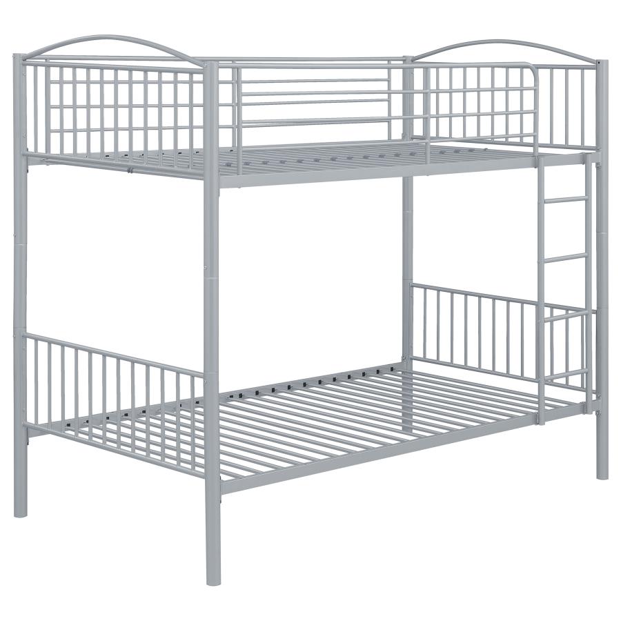 (image for) Anson Twin Over Twin Bunk Bed Silver