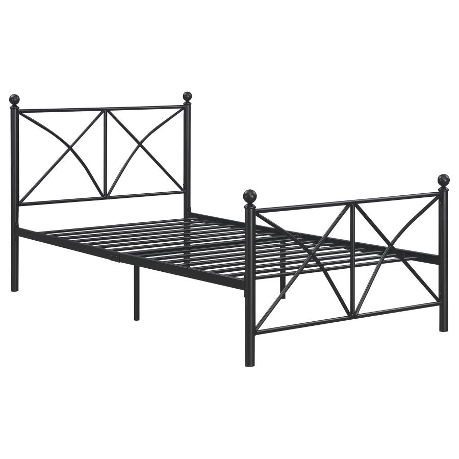 (image for) Hart Metal Full Open Frame Bed Matte Black