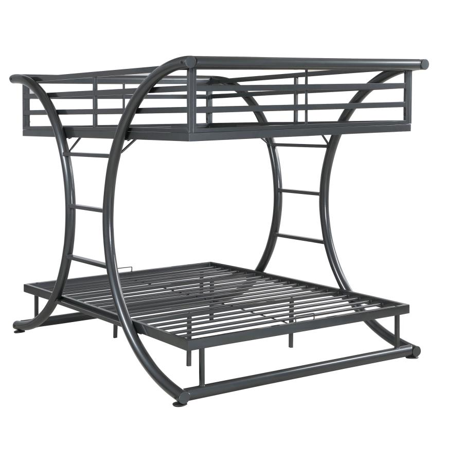 (image for) Stephan Metal Full Over Full Bunk Bed Gunmetal