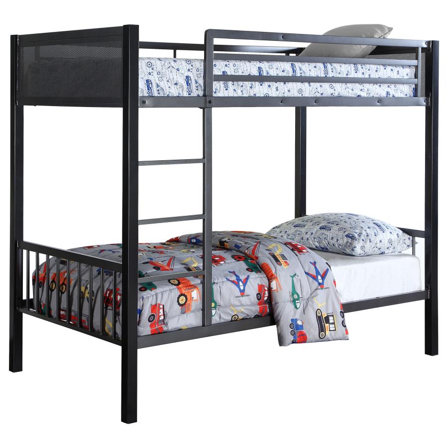 (image for) Meyers Metal Twin Over Twin Bunk Bed Black