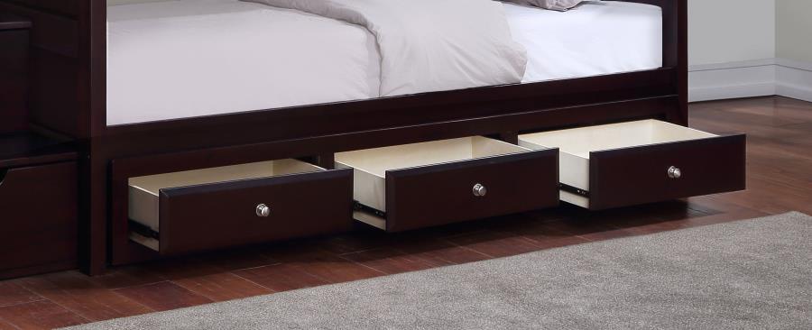 (image for) Elliott 3-drawer Wood Under Bed Storage Cappuccino