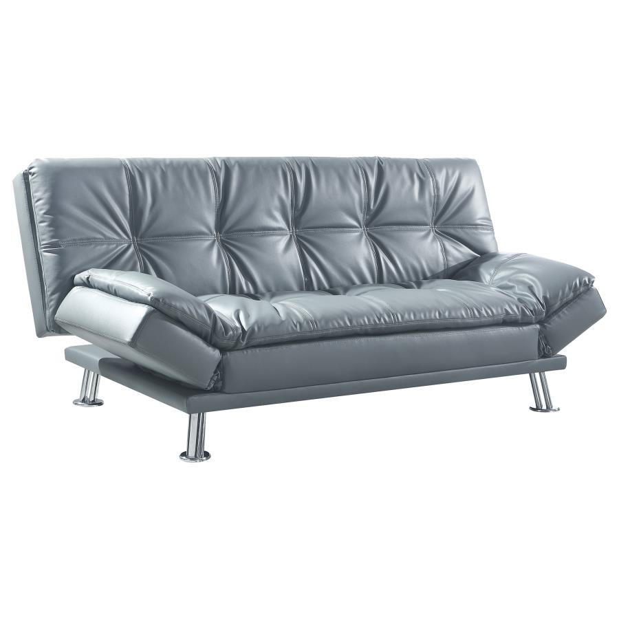 (image for) Dilleston Upholstered Tufted Convertible Sofa Bed Grey