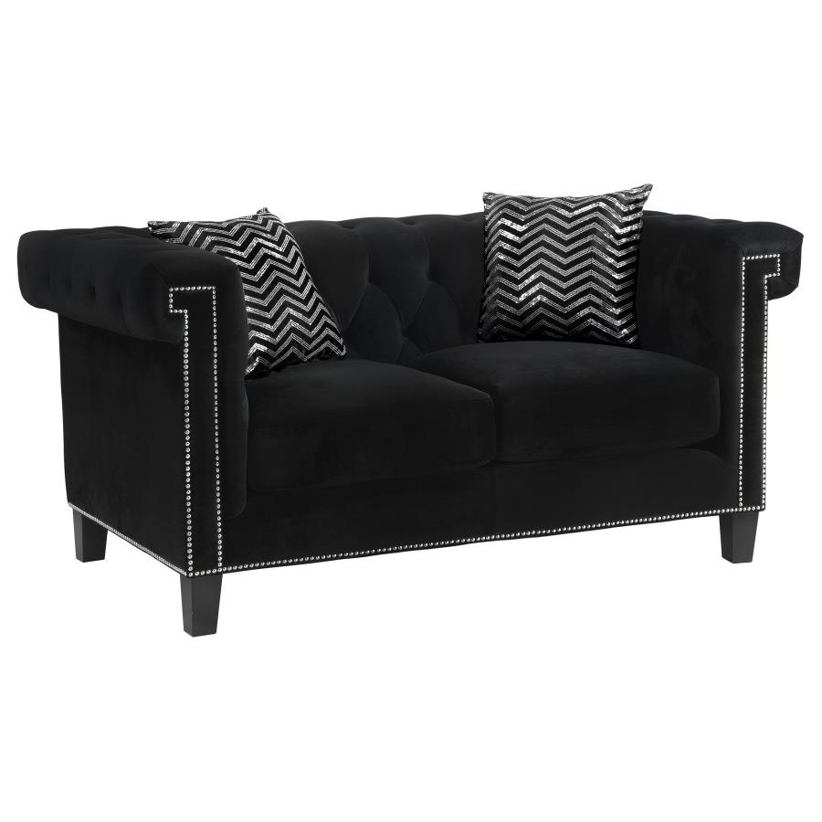 (image for) Reventlow Tufted Loveseat Black