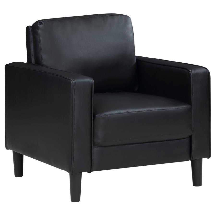 (image for) Ruth Upholstered Track Arm Accent Chair Black