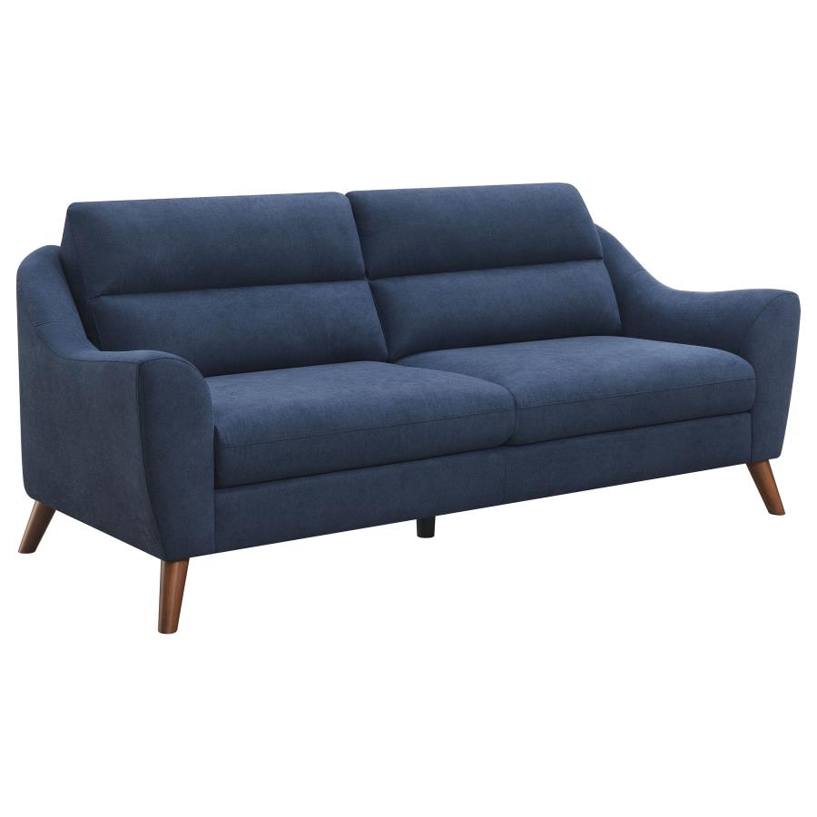 (image for) Gano Upholstered Sloped Arm Sofa Navy Blue