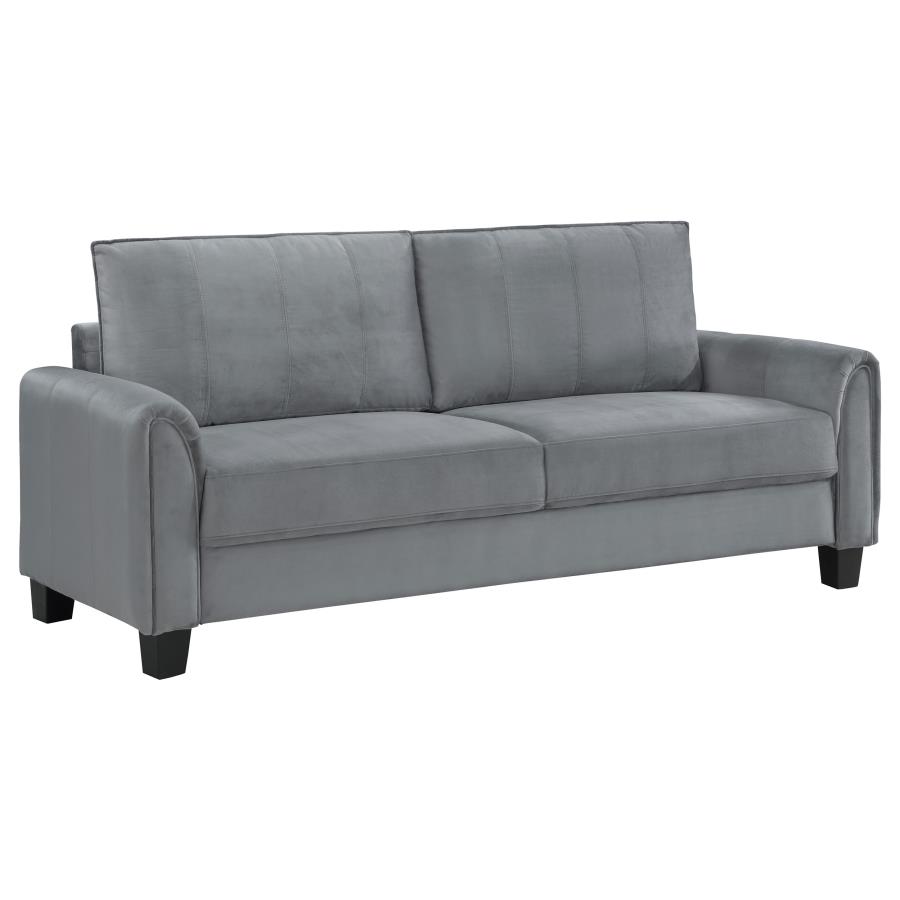 (image for) Davis Upholstered Rolled Arm Sofa Grey