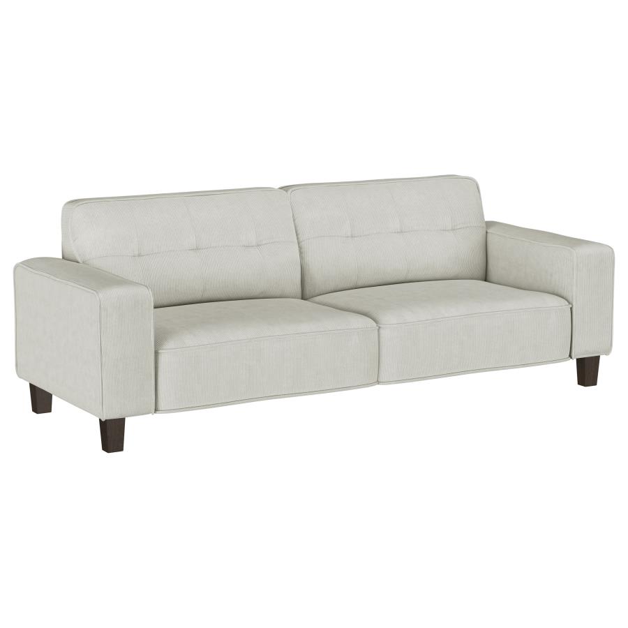 (image for) Deerhurst Upholstered Track Arm Tufted Sofa Greige