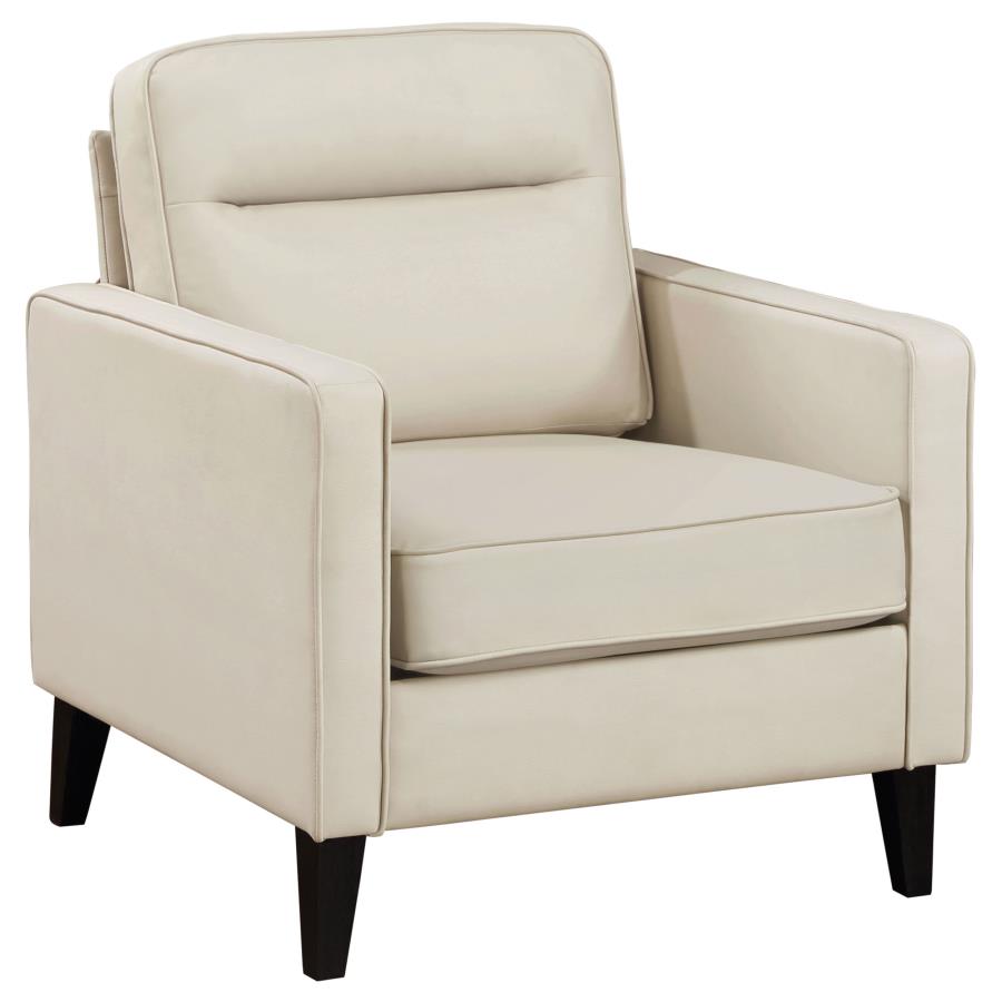 (image for) Jonah Upholstered Track Arm Accent Chair Ivory