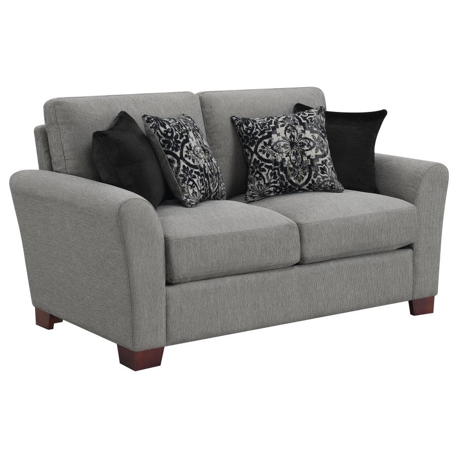 (image for) Drayton Upholstered Flared Arm Loveseat Warm Grey