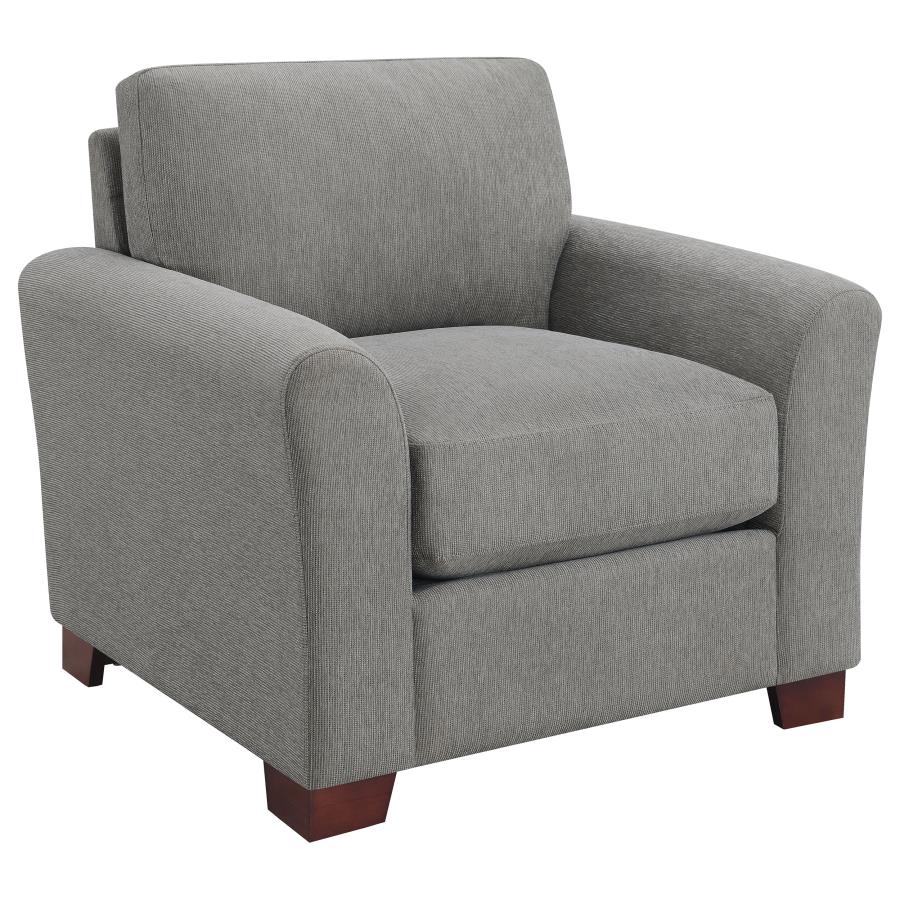 (image for) Drayton Flared Arm Upholstered Chair Warm Grey