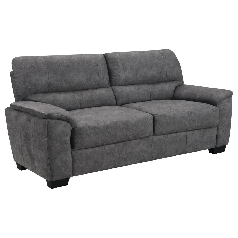 (image for) Hartsook Upholstered Padded Arm Sofa Charcoal Grey