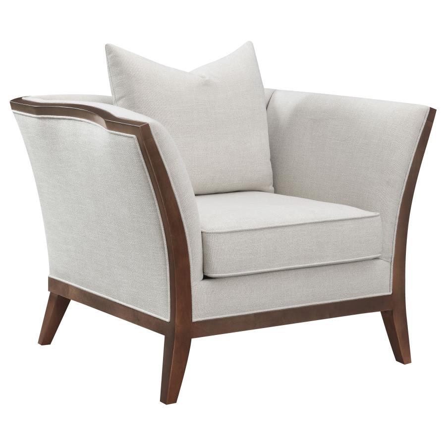 (image for) Lorraine Upholstered Flared Arm Accent Chair Beige