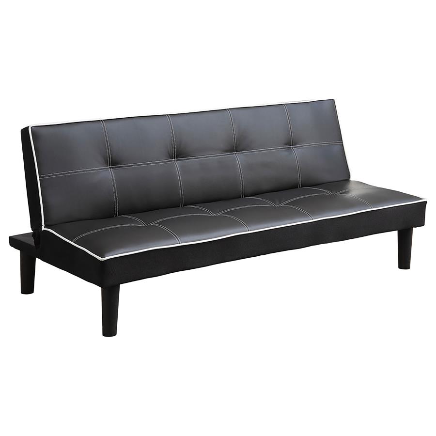 (image for) Katrina Upholstered Tufted Convertible Sofa Bed Black