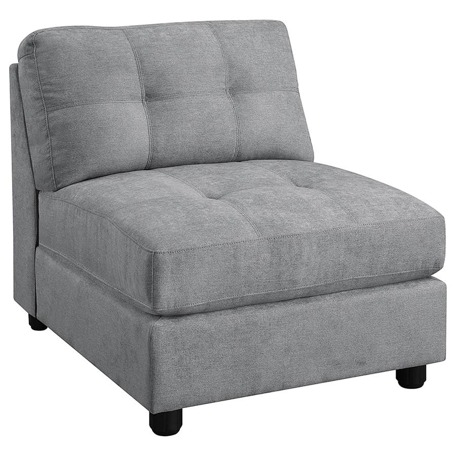 (image for) Claude Tufted Cushion Back Armless Chair Dove